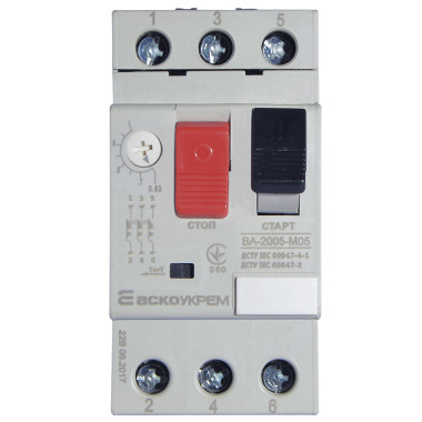 Автоматичний вимикач захисту двигуна УКРЕМ ВА-2005 М05