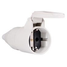 Розетка (гніздо) переносна ГП 16А/2 (220В) 2Р+РЕ (212) Біла Розетка (гніздо) переносна ГП 16А/2 (220В) 2Р+РЕ (212) Біла