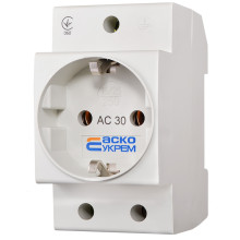 Розетка з заземленням AC30 2Р+РЕ Розетка з заземленням AC30 2Р+РЕ