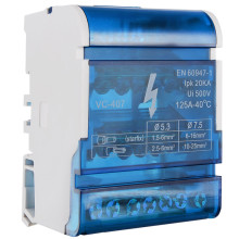 4х7 Нульова шина в корпусі VC-407 (4 бруска по 7 отворів) 4х7 Нульова шина в корпусі VC-407 (4 бруска по 7 отворів)