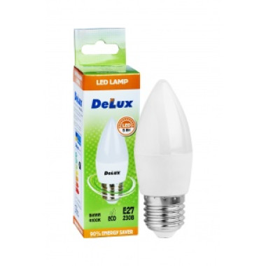 Лампа світлодіодна DELUX BL37B 5 Вт 4100K 220В E27 білий
