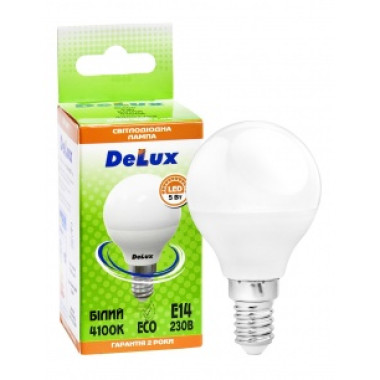 Лампа світлодіодна DELUX BL50P 5 Вт 4100K 220В E14 білий