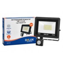 Прожектор світлодіодний DELUX_FMI 11 S LED_30Вт_6500K_IP65_с датч. руху чорний