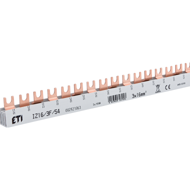 Шина живлення IZ 16/3F/54 (16мм2, 3P, 1м, Fork, 54mod.)