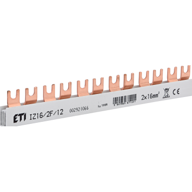 Шина живлення IZ 16/2F/12 (16мм2, 2P, 0.21м, Fork, 12mod.)