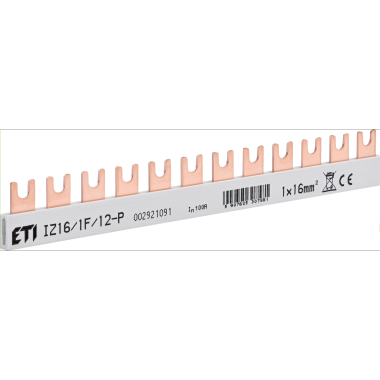 Шина живлення IZ 16/1F/12 (16мм2, 1P, 0.21м, Fork, 12mod.)