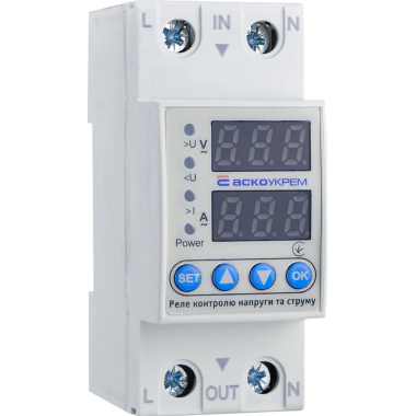 Реле контролю напруги та струму RKV 2P 63А