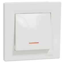 Вимикач SCHNEIDER  Asfora EPH1400121 1кл. з підсв (білий)