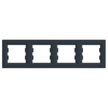 Рамка 4-місна, горизонтальна, Asfora (антрацит) Рамка 4-місна, горизонтальна, Asfora (антрацит)