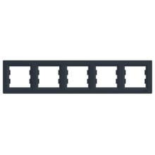 Рамка 5-місна, горизонтальна, Asfora (антрацит) Рамка 5-місна, горизонтальна, Asfora (антрацит)