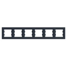 Рамка 6-місна, горизонтальна, Asfora (антрацит) Рамка 6-місна, горизонтальна, Asfora (антрацит)