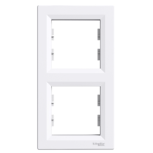 Рамка 2-місна, вертикальна, Asfora (білий) Рамка 2-місна, вертикальна, Asfora (білий)