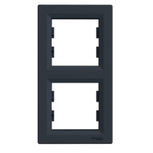 Рамка 2-місна, вертикальна, Asfora (антрацит) Рамка 2-місна, вертикальна, Asfora (антрацит)