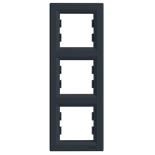 Рамка 3-місна, вертикальна, Asfora (антрацит) (3925 90 80 00) Рамка 3-місна, вертикальна, Asfora (антрацит) (3925 90 80 00)